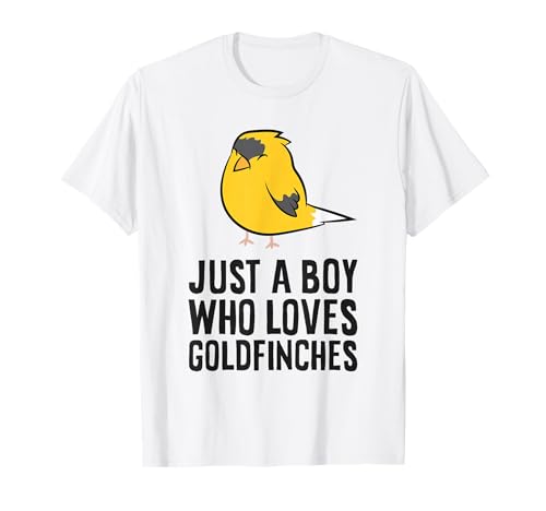 American Goldfinch Bird Just a Boy Who Loves Goldfinches T-Shirt