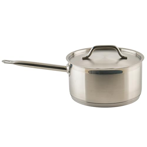 Winco Heavy-Duty Stainless Steel Sauce Pan with...