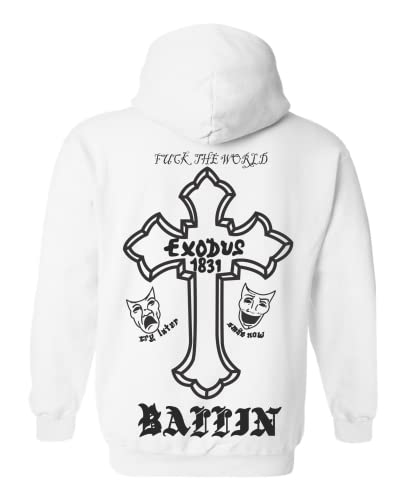 ALLNTRENDS Rapper Tattoos Skull and Crossbones Tattoo Hoodie Graphic Sweatshirt3