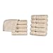 SUPERIOR Egyptian Cotton 10-Piece Face Towel Set, Small Towels for Facial, Spa, Quick Dry, Absorbent Towels, Bathroom Accessories, Guest Bath, Home Essentials, Washcloth, Airbnb, Ivory