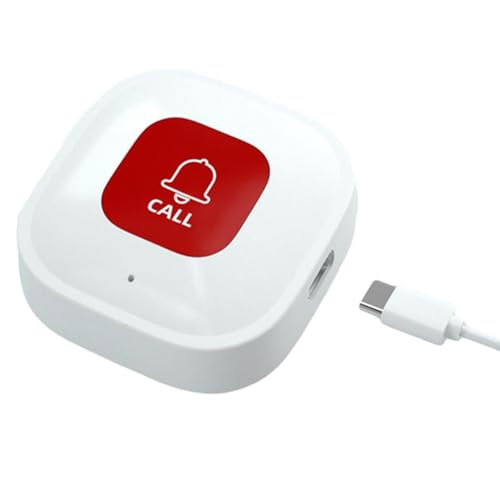 Ptdfjspt Bouton D'Appel SOS Intelligent Tuya WiFi D'Urgence, Téléavertisseur pour Soignant et Émetteur D'Alerte Téléphonique pour Personnes Âgées