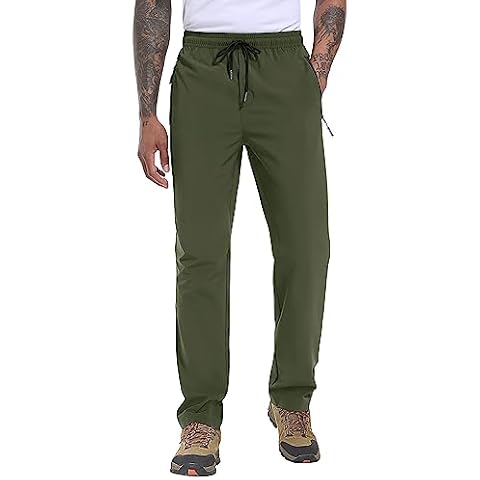 MAGCOMSEN Men's Hiking Pants Lightweight Outdoor Quick Dry Trousers Elastic Tracksuit Bottoms Cover