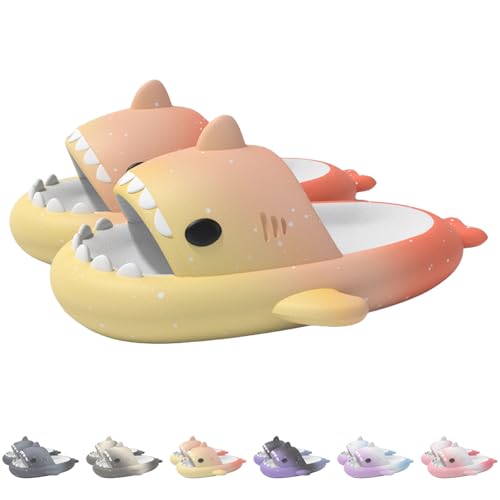 Unisex Kids Spotted Shark Slides, Quick-Dry Non-Slip Pool and Beach Sandals, Soft Sole Breathable Comfort