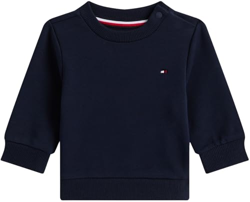 Sweatshirt Tommy Hilfiger Essential haut de gamme en coton bleu 24 mois