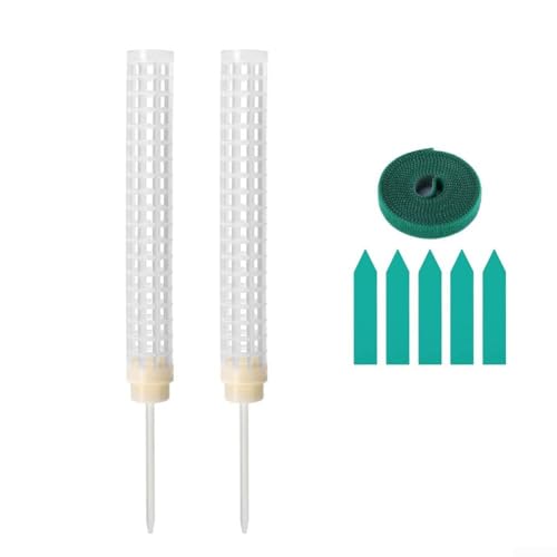 Juego de postes de musgo de 25 cm, soporta filodendro y otras plantas trepadoras (blanco)