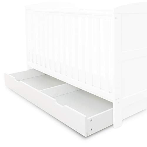 Ickle Bubba Coleby Cot Bed Under Drawer - White