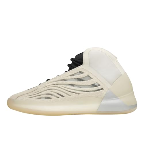 Image of adidas Yeezy Quantum Lace-Up Sneakers- Knitted Elastic Collar, Mesh Upper with RPU Cage, Boost Cushioning - Yeezy Shoes