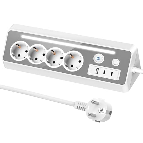 Nizirioo 4-Fach LED Mehrfachsteckdose