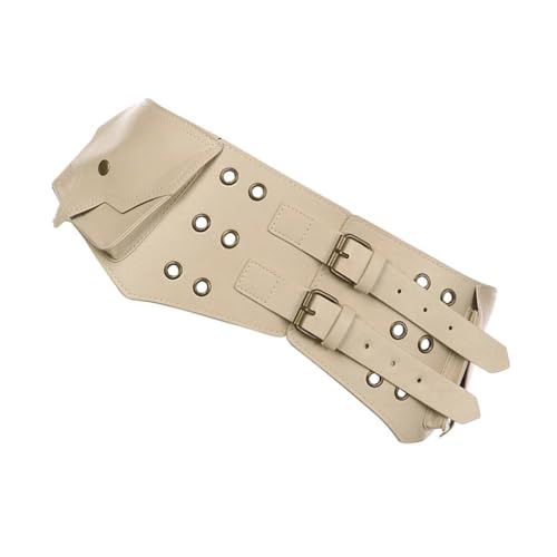 Khaki Cowgirl Belt with Retro Clasp Soft Faux Leather Design Multi Purpose Waist Cincher Band for Lady Women