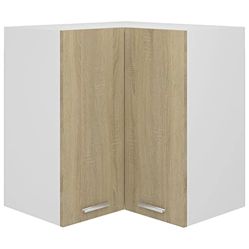 Générique Armoire d'angle Suspendue Lyon Chêne Sonoma 57 x 57 x 60 cm Bois d'ingénierie,Meubles de Cuisine,806393