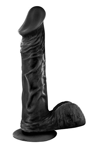 Real Body Gode Réaliste avec Testicules/Ventouse Noir 18 cm