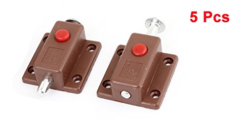 Sourcingmap 5PCS Door Window Drawer Automatic Press Padlock Clasp Bolt 2.1" Long - Image 3