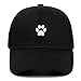 LIVOME Dog Paw Baseball Caps for Men Women, Adjustable Pet Cat Paw Hat Athletic Embroidery Trucker Hat Cotton Snapback Dad Cap for Girl Youth Unisex Adult