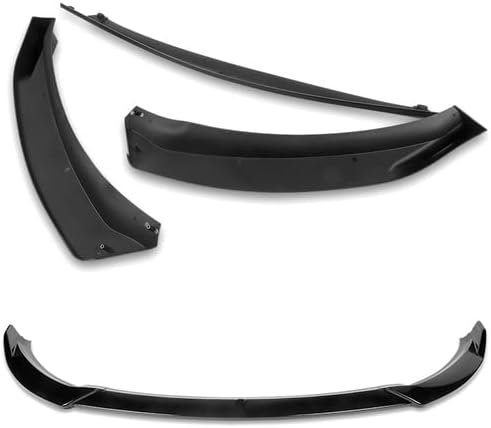 3 Pieces Front Bumper Lip Spoiler Splitter Side Body Kit Trim Protection Compatible with 2014-2016 Kia Forte Sedan 4CYL / 1.8L / 2.0L, 2015 (Painted Black)