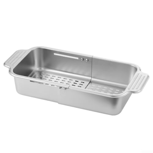Panier d'évier télescopique en acier inoxydable 304 durable et ajustable