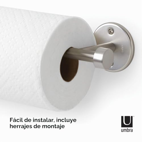 Portarrollos de pared Umbra Cappa con acabado níquel elegante 5