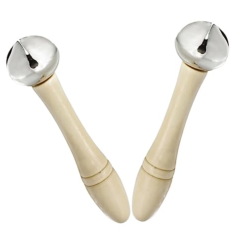 ERINGOGO 2Pcs Handheld Jingle Bell Vertical Music Shaker for Percussion Noise Making Classroom Activities and Compact Design with Handle