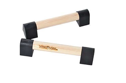 Vita Vibe - Ultra Portable Mini Ash Wood Parallettes Set - 9 inch - 12 inch - USA Made (12)