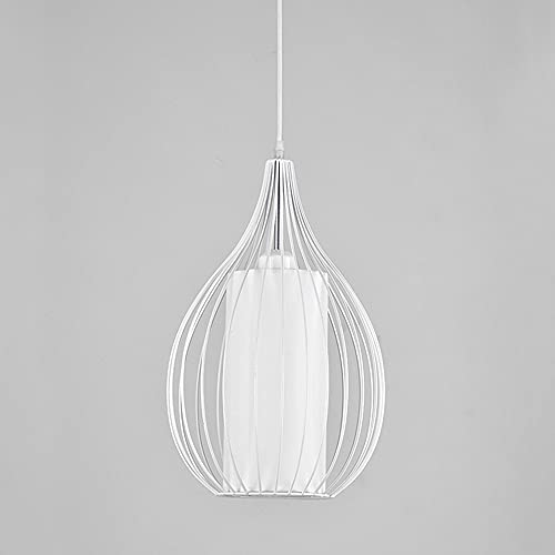 Lampe suspendue industrielle E27 et plafonnier cage en fer