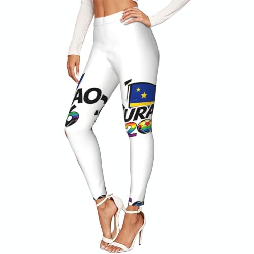 Leggings elásticos Curacao sin transparencias: pantalones elásticos estampados opacos cómodos