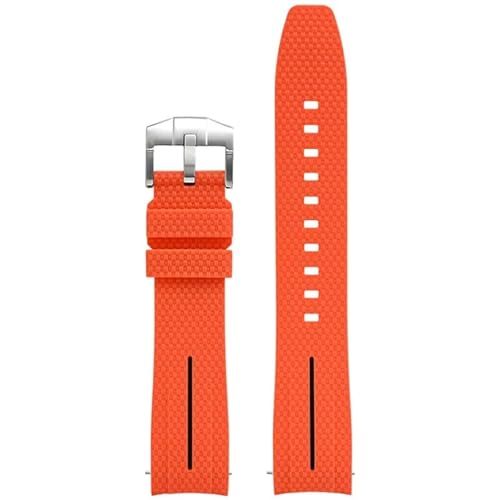 Correa de reloj de silicona 20mm con extremo curvo para hombres y mujeres