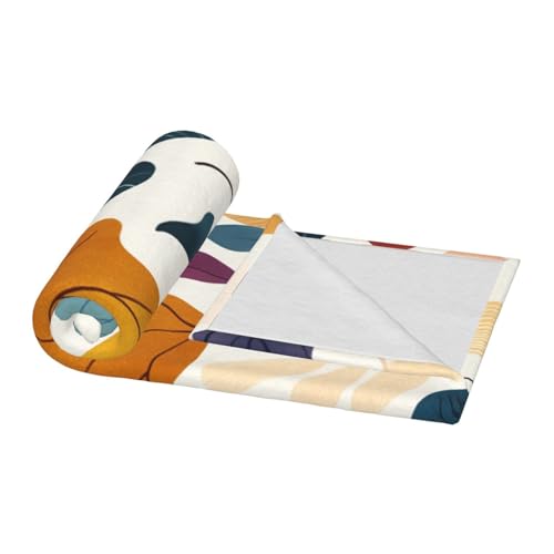 Couverture en flanelle feuilles d'automne pour sieste au bureau et camping