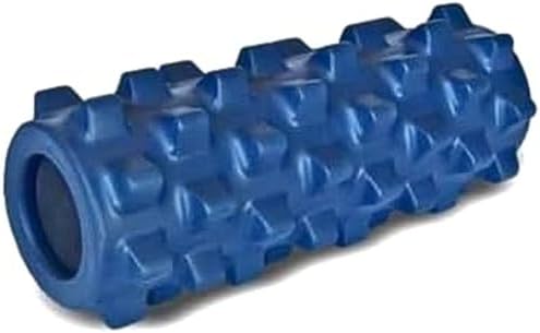 Rumble Roller Half Size Original Blue - Textured Muscle Foam Roller Manipulates Soft Tissue Like A Massage Therapist - 12 Inches by RumbleRoller