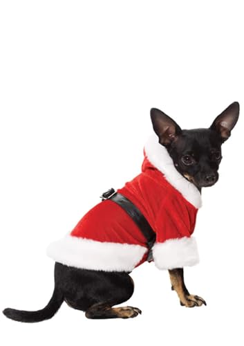 Disfraz Santa Paws para perro mediano verde talla M