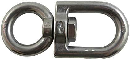 US Stainless Stainless Steel 316 Anchor Swivel Eye and Loop 10mm or 3/8" Marine Grade