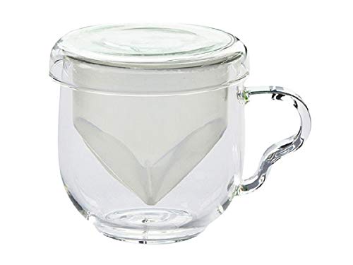 CELEC 3800038 Chamiel Teamate R-Shaped Mug (with Tea Strainer), Clear