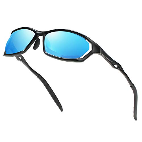 Polarized Sport Sunglasses for Men Al-Mg Metal Frame Driving Shades Cycling Fishing Golf Glasses 100% UV Protection