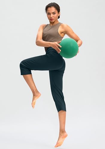 Image of G Gradual Capri Pants for Women High Waist Workout Yoga Pants with Pockets Tummy Control Leggings Crop Straight