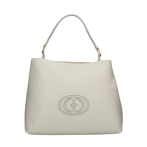 Sac bandoulière femme cuir crème La Carrie Driller Logo Hook