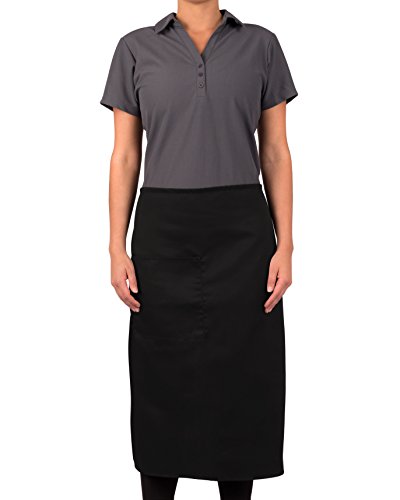 Black Full Bistro Apron, 30 Inch #TOP5