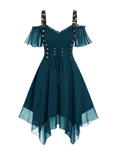 ROSE GAL Womens Plus Size Dresses Sleeveless Wrap Gothic Cocktail Rockabilly Weeding Party Dress