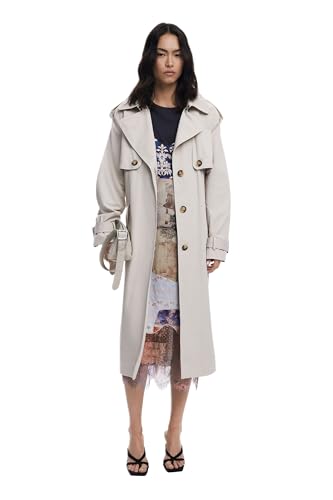 Desigual TRENCH_PLEATED, 6008 BEIGE, XL