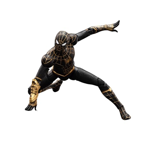 Image of ZD Toys Action Figure Collectible - 7 Inch, Black and Gold Suit, 1 /10 Scale Premium PVC Build Collectible, Interchangeable Accessories, Perfect for Gifting, Ages 15+ Years