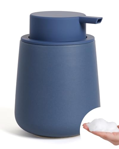 Bosilunlife ソープディスペンサー 泡タイプ ハンドソープ ディスペンサー 320ml 青