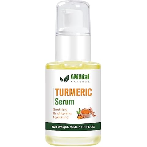 AMVital Turmeric Serum - Turmeric Facial Serum Cleanses Skin - Turmeric Serum for Dark Spots and Smooth Radiant Skin - Turmeric Face Serum Cover