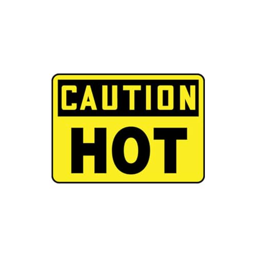 Panneau Caution Hot Accuform anti-brûlure Aluma-Lite format 7x10