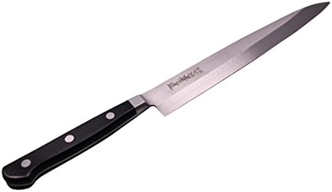 TOSHU 210 mm (8.27 inch) Sashimi Knife, Manually Sharpened Japanese Kitchen Knife Produced Utilizing Japanese Sword-Making Techniques - Damascus Pattern