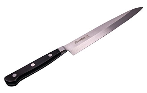 Toshu 210 Mm (8.27 Inch) Sashimi Knife, Manually Sharpened Japanese Kitchen Knife Produced Utilizing Japanese Sword-Making Techniques - Damascus Pattern #TOP24