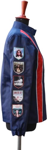 Lana Del-Rey Racing Chaqueta Album Jacket Patch Blue Racer Jacket For Womens4