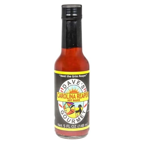 Dave's Gourmet Carolina Reaper Hot Sauce Add Flavor and Heat to Dips, Spreads, Sauces and Marinades Cover