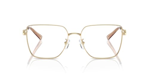 Michael Kors Mk3083d Dali - Marcos rectangulares para gafas graduadas para mujer, Lente dorado claro brillante/demo, 56 mm