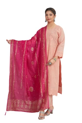 Indian Wedding Ethnic Khari Print Festive Bridal Wear Scarf Shawl Soft Elegant Dupatta For Women (Only Dupatta)