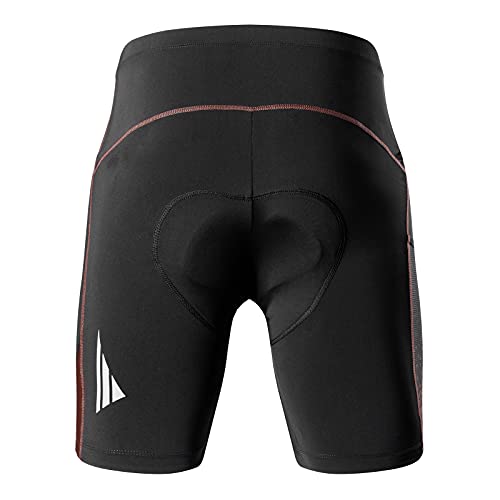 Santic Pantalones Cortos Ciclismo Hombre Acolchado Corta Pantalones Bicicleta con Almohadilla Estío Rojo EU L - imagen 7