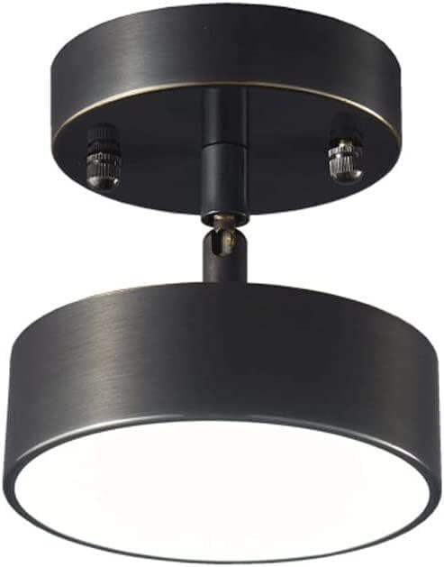 Hertl Luxury Farmhouse Bar LED Flush Mount Ceiling Light Mini Close to Ceiling Light Brass Finish Mid Century Ceiling Light Small Semi-Flush Mount Ceiling Lamps for Kitchen Bedroom Hallway(Color:Dark