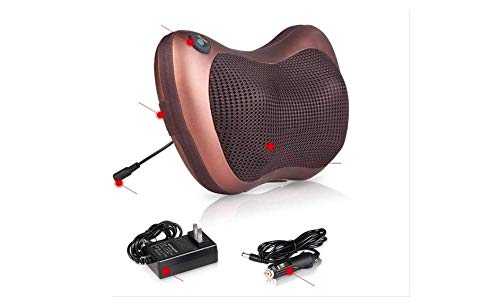 Massaggiatore per collo e schiena Cuscino per massaggio shiatsu con calore,Cuscino per massaggio shiatsu con massaggio profondo del tessuto per impastare,per collo spalle gambe,casa e ufficio