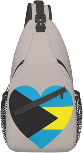 Mochila bandolera unisex negra compacta y resistente miniatura 1